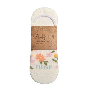 Karma Happy Think Happy No-Show Socks Pack of Three NEW